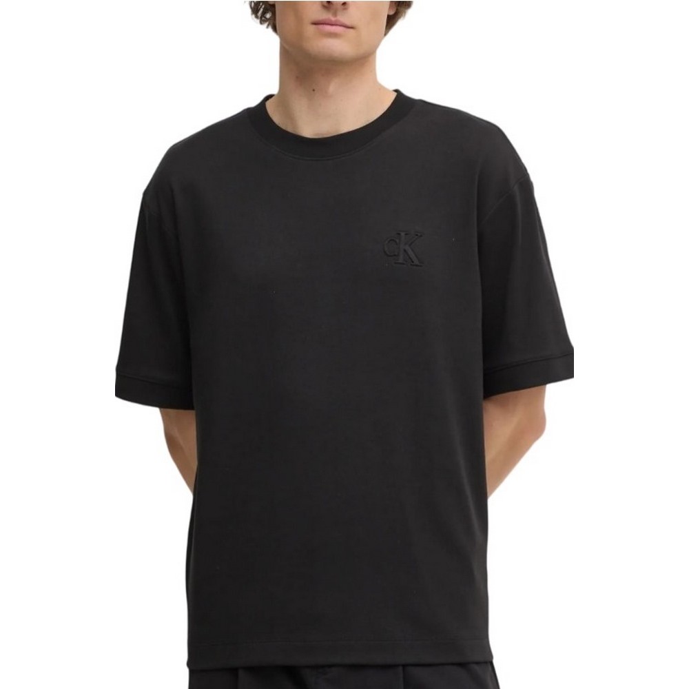 CALVIN KLEIN JEANS INTERLOCK TEE T-SHIRT ΜΠΛΟΥΖΑ ΑΝΔΡΙΚΗ BLACK