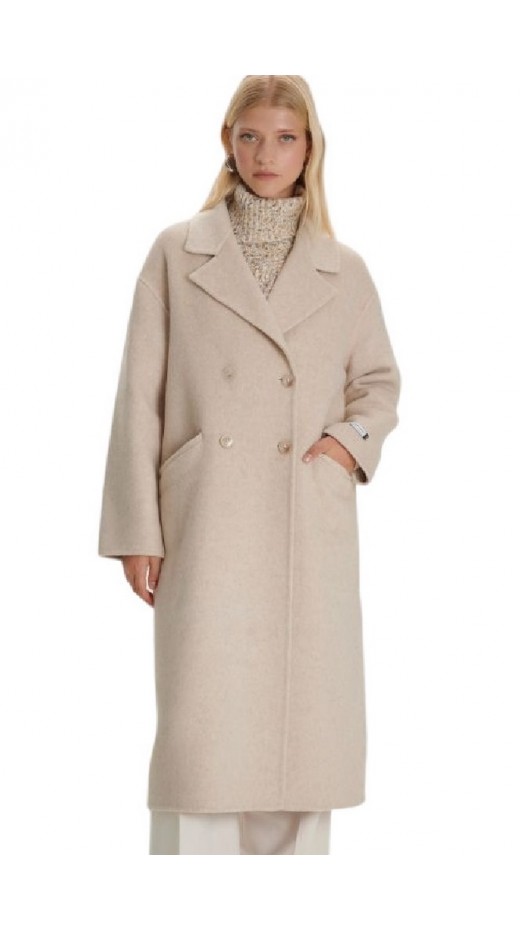 ALE WOOL CROSS COAT 8919694 ΠΑΛΤΟ ΓΥΝΑΙΚΕΙΟ BEIGE