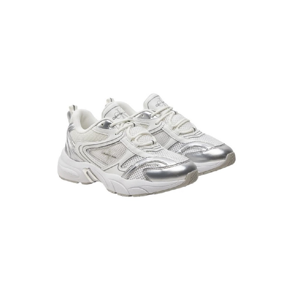 CALVIN KLEIN JEANS RETRO TENNIS LOW LACE ΠΑΠΟΥΤΣΙ ΓΥΝΑΙΚΕΙΟ BRIGHT WHITE