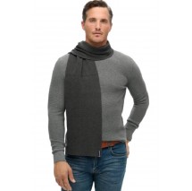 SUPERDRY D3 SDNA ESSENTIAL LOGO KNITTED SCARF ΚΑΣΚΟΛ ΓΥΝΑΙΚΕΙΟ GREY