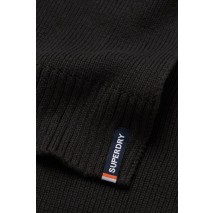 SUPERDRY D3 SDNA ESSENTIAL LOGO KNITTED SCARF ΚΑΣΚΟΛ ΓΥΝΑΙΚΕΙΟ BLACK