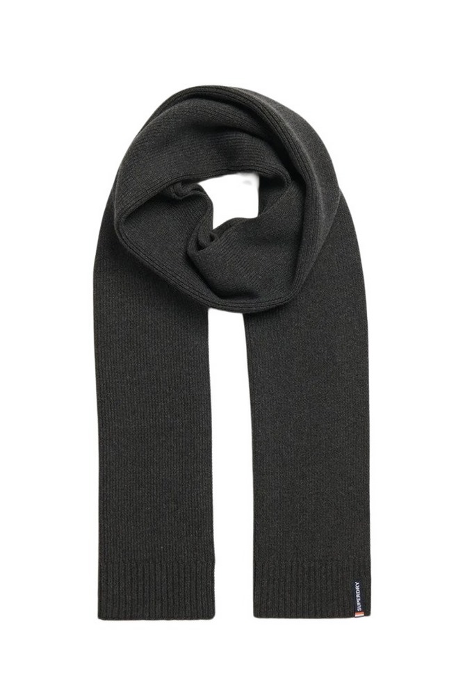 SUPERDRY D3 SDNA ESSENTIAL LOGO KNITTED SCARF ΚΑΣΚΟΛ ΓΥΝΑΙΚΕΙΟ GREY