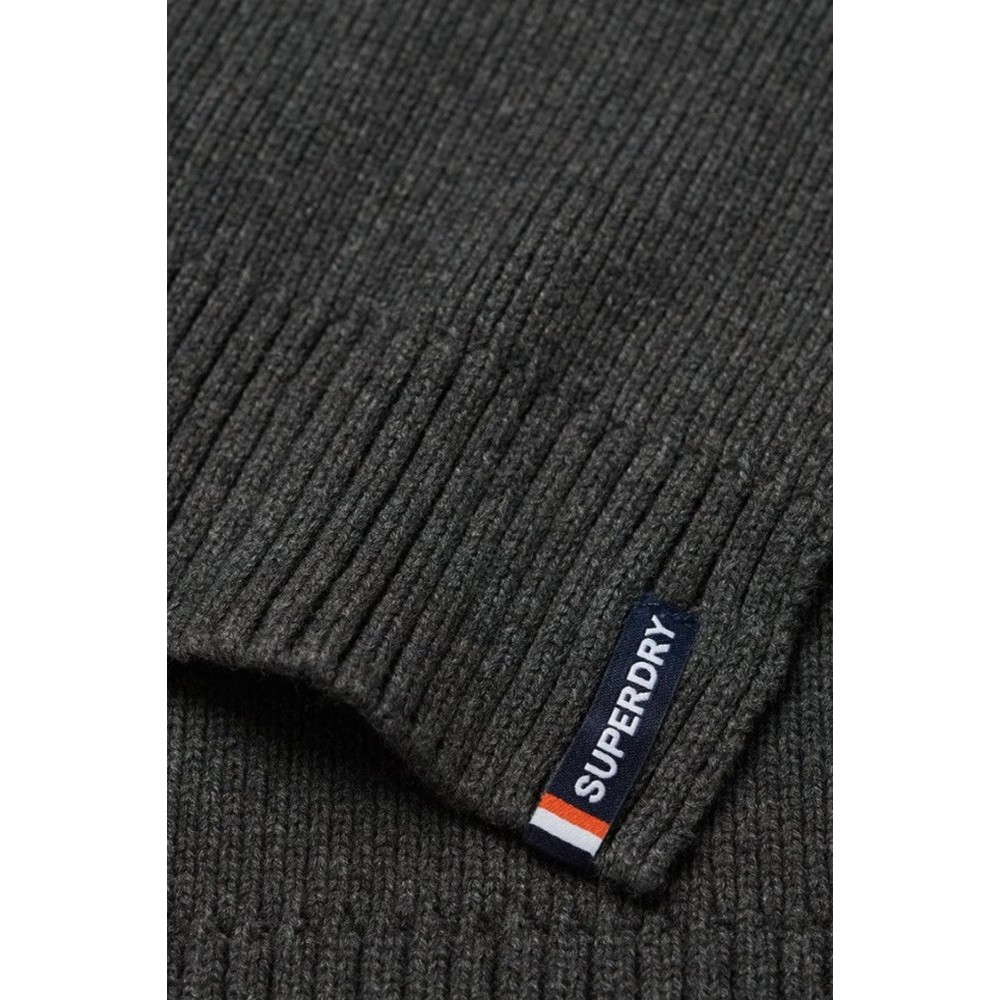 SUPERDRY D3 SDNA ESSENTIAL LOGO KNITTED SCARF ΚΑΣΚΟΛ ΓΥΝΑΙΚΕΙΟ GREY