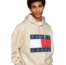 TOMMY HILFIGER RLX MELANGE FLAG HOODIE ΜΠΛΟΥΖΑ ΦΟΥΤΕΡ ΑΝΔΡΙΚΗ ECRU