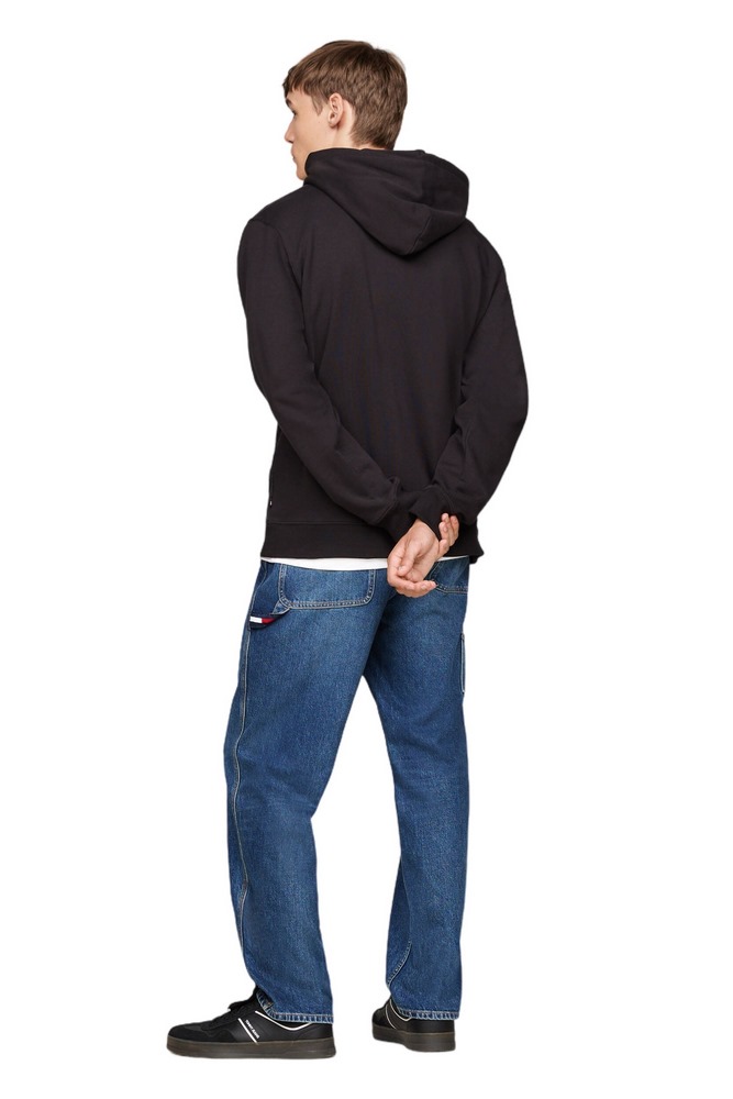 TOMMY JEANS REG SPRAY HOODIE ΜΠΛΟΥΖΑ ΦΟΥΤΕΡ ΑΝΔΡΙΚΗ BLACK