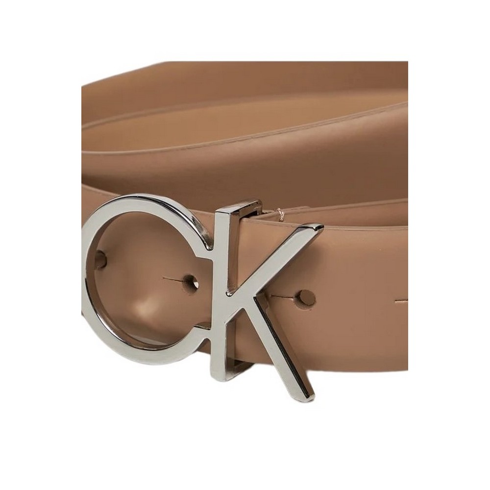 CALVIN KLEIN RE-LOCK CK LOGO BELT 30MM ΖΩΝΗ ΓΥΝΑΙΚΕΙΑ BEIGE