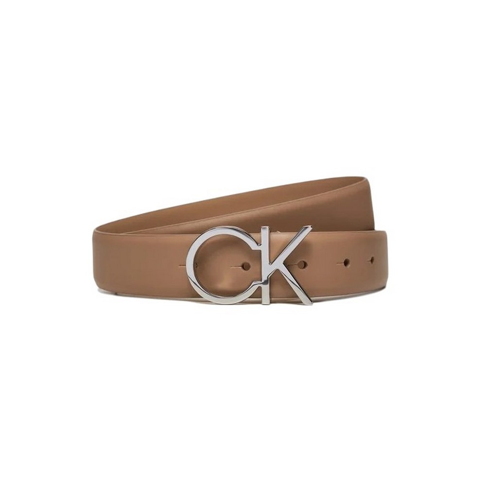 CALVIN KLEIN RE-LOCK CK LOGO BELT 30MM ΖΩΝΗ ΓΥΝΑΙΚΕΙΑ BEIGE