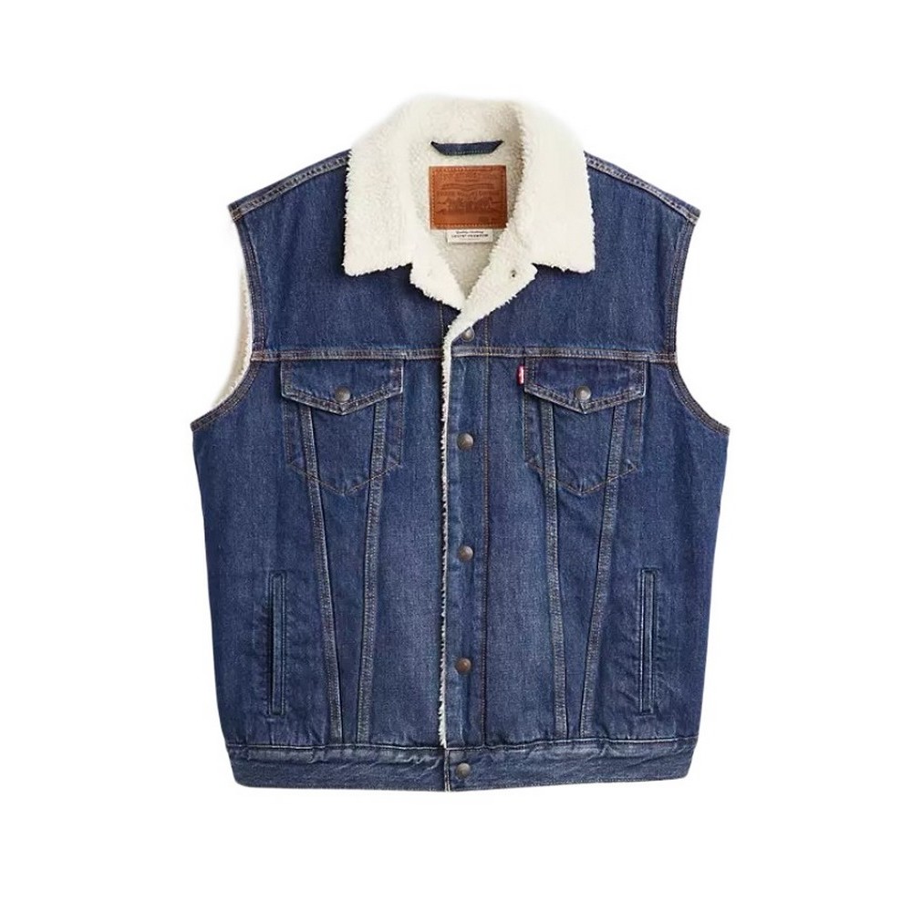 LEVIS SLEEVELESS TYPE 3 SHERPA A86370000 ΓΙΛΕΚΟ ΜΠΟΥΦΑΝ ΑΝΔΡΙΚΟ DARK INDIGO