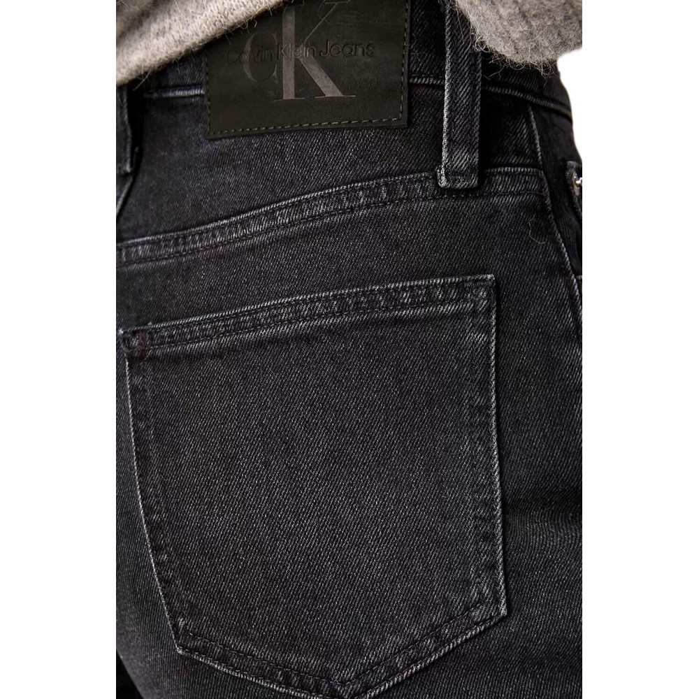 CALVIN KLEIN JEANS MOM JEAN ΠΑΝΤΕΛΟΝΙ ΓΥΝΑΙΚΕΙΟ BLACK DENIM