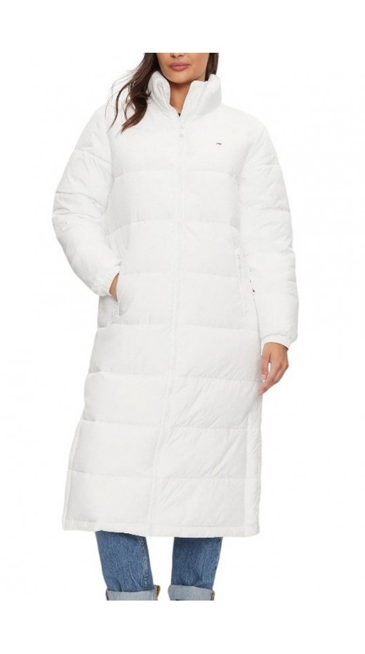 TOMMY JEANS MAXI ESSENTIAL PUFFER ΜΠΟΥΦΑΝ ΓΥΝΑΙΚΕΙΟ WHITE