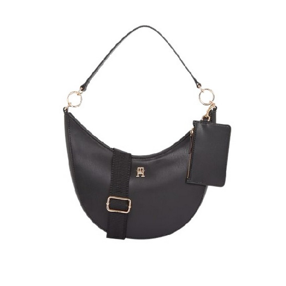 TOMMY HILFIGER  MONOTYPE SHOULDER BAG ΤΣΑΝΤΑ ΓΥΝΑΙΚΕΙΑ BLACK