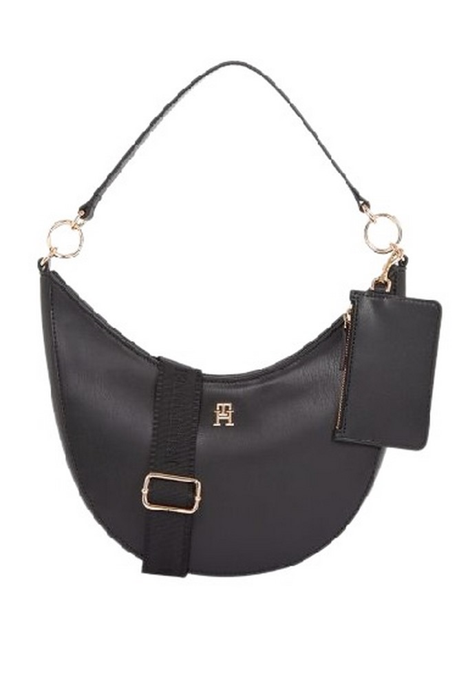 TOMMY HILFIGER  MONOTYPE SHOULDER BAG ΤΣΑΝΤΑ ΓΥΝΑΙΚΕΙΑ BLACK