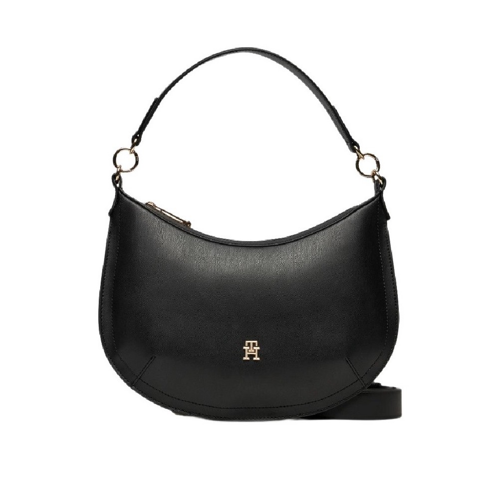 TOMMY HILFIGER TH CHIC SHOULDER BAG ΤΣΑΝΤΑ ΓΥΝΑΙΚΕΙΑ BLACK