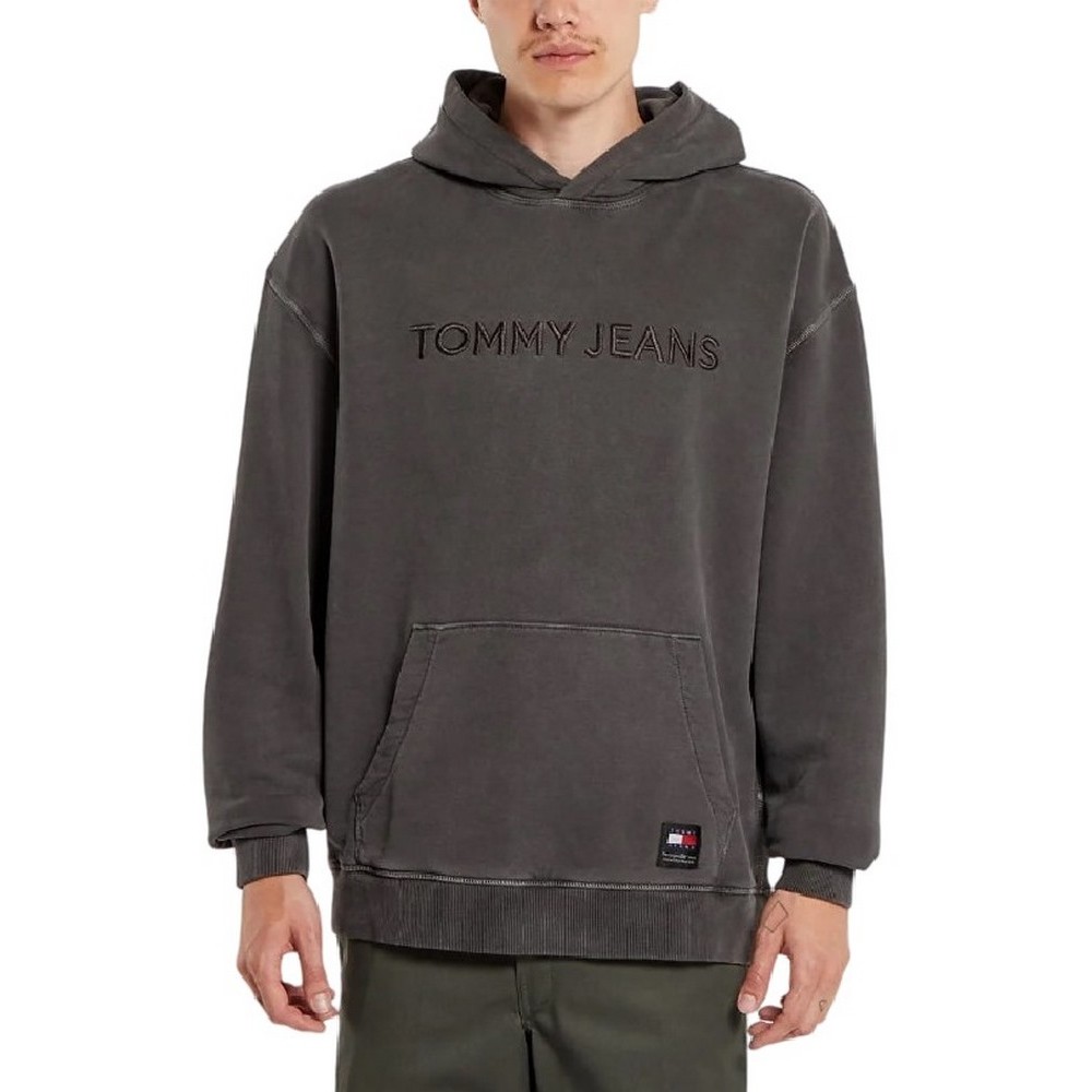 TOMMY HILFIGER TJM RLX L CLASSIC HOODIE ΦΟΥΤΕΡ ΜΠΛΟΥΖΑ ΑΝΔΡΙΚΗ BLACK