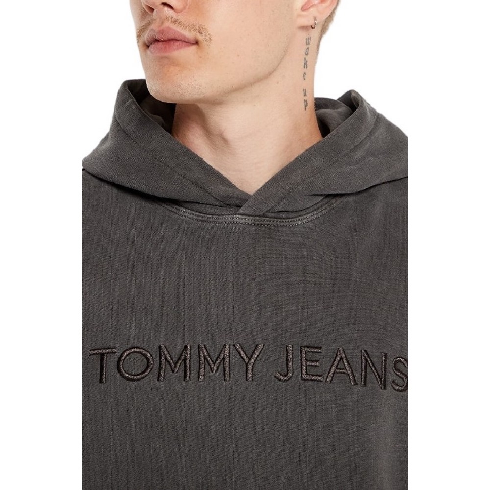 TOMMY HILFIGER TJM RLX L CLASSIC HOODIE ΦΟΥΤΕΡ ΜΠΛΟΥΖΑ ΑΝΔΡΙΚΗ BLACK