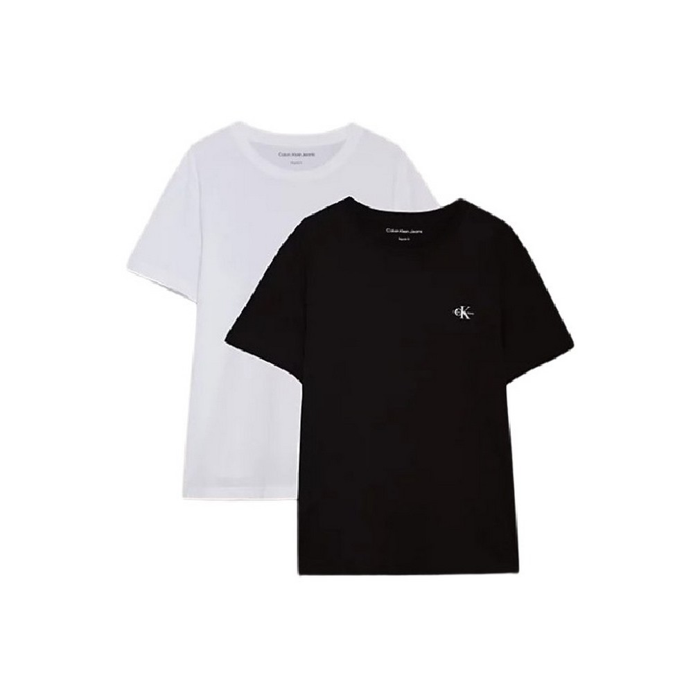 CALVIN KLEIN JEANS 2 PACK MONOGRAM T-SHIRT ΑΝΔΡΙΚΟ BLACK/WHITE