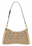 GUESS DILI TOP ZIP SHOULDER BAG ΤΣΑΝΤΑ ΓΥΝΑΙΚΕΙΑ LATTE