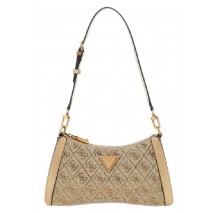 GUESS DILI TOP ZIP SHOULDER BAG ΤΣΑΝΤΑ ΓΥΝΑΙΚΕΙΑ LATTE