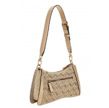 GUESS DILI TOP ZIP SHOULDER BAG ΤΣΑΝΤΑ ΓΥΝΑΙΚΕΙΑ LATTE