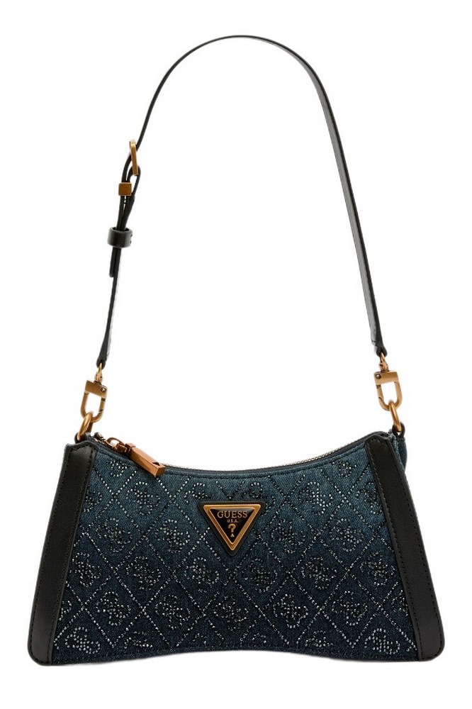 GUESS DILI TOP ZIP SHOULDER BAG ΤΣΑΝΤΑ ΓΥΝΑΙΚΕΙΑ BLACK