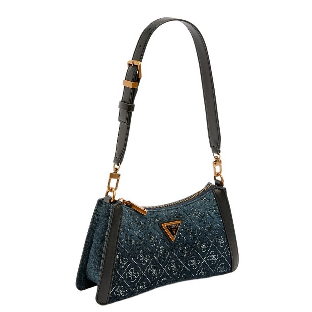 GUESS DILI TOP ZIP SHOULDER BAG ΤΣΑΝΤΑ ΓΥΝΑΙΚΕΙΑ BLACK