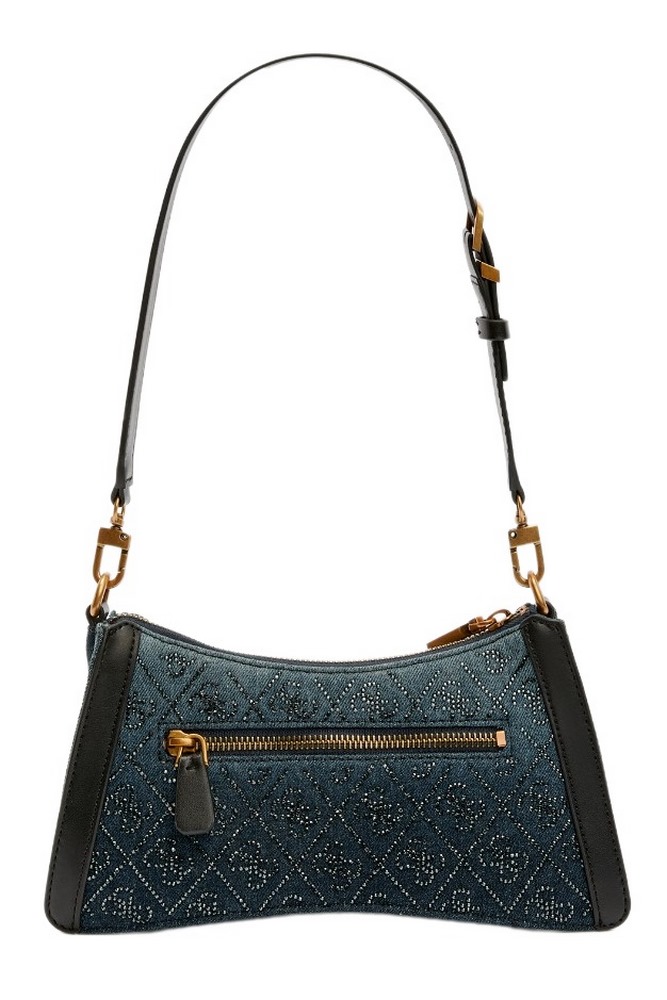 GUESS DILI TOP ZIP SHOULDER BAG ΤΣΑΝΤΑ ΓΥΝΑΙΚΕΙΑ BLACK