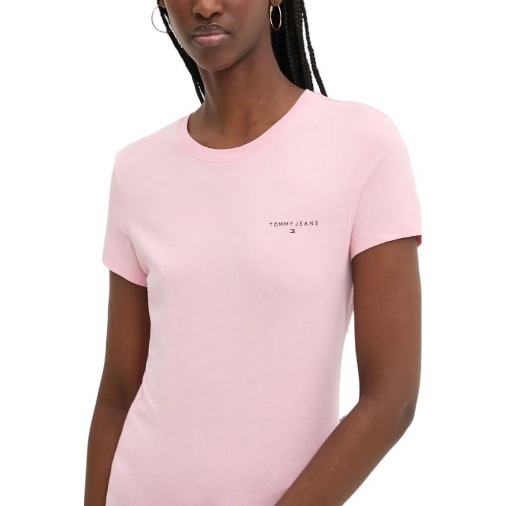 TOMMY JEANS SLIM LINEAR TEE T-SHIRT ΜΠΛΟΥΖΑ ΓΥΝΑΙΚΕΙΑ PINK