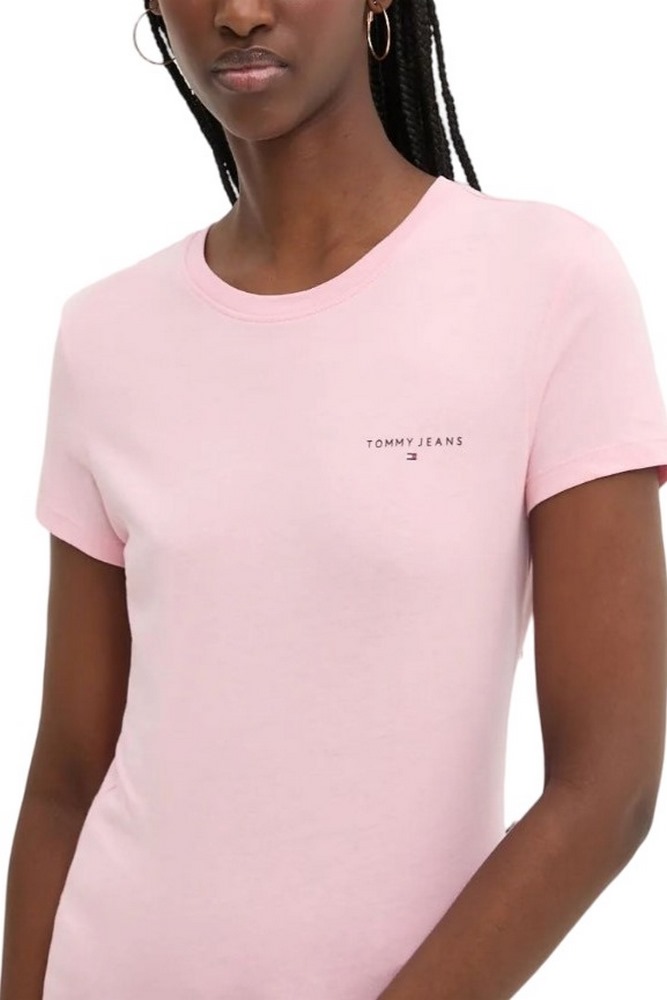 TOMMY JEANS SLIM LINEAR TEE T-SHIRT ΜΠΛΟΥΖΑ ΓΥΝΑΙΚΕΙΑ PINK