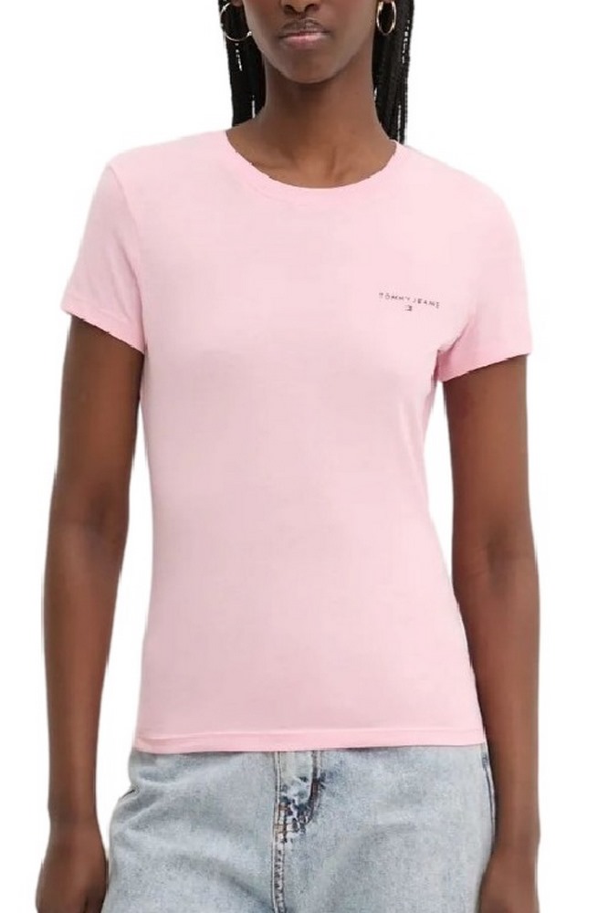 TOMMY JEANS SLIM LINEAR TEE T-SHIRT ΜΠΛΟΥΖΑ ΓΥΝΑΙΚΕΙΑ PINK