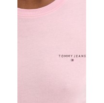 TOMMY JEANS SLIM LINEAR TEE T-SHIRT ΜΠΛΟΥΖΑ ΓΥΝΑΙΚΕΙΑ PINK