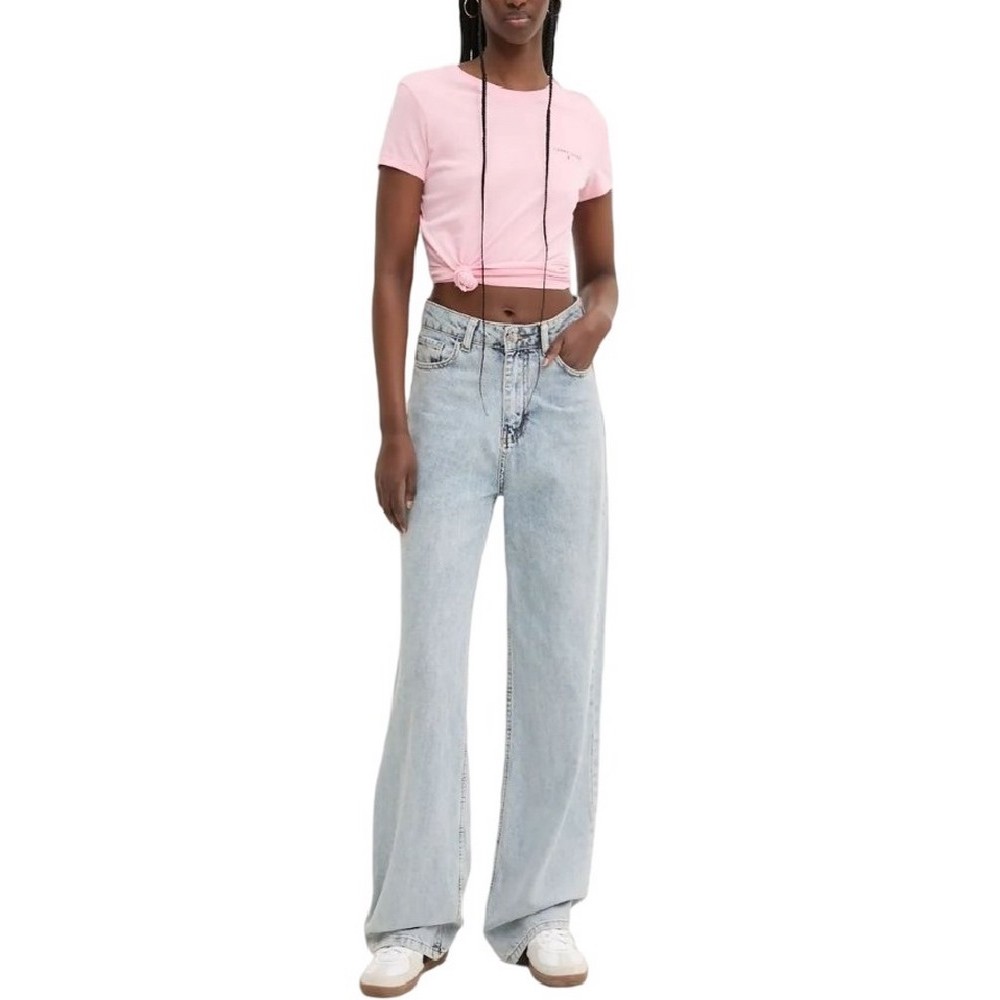 TOMMY JEANS SLIM LINEAR TEE T-SHIRT ΜΠΛΟΥΖΑ ΓΥΝΑΙΚΕΙΑ PINK