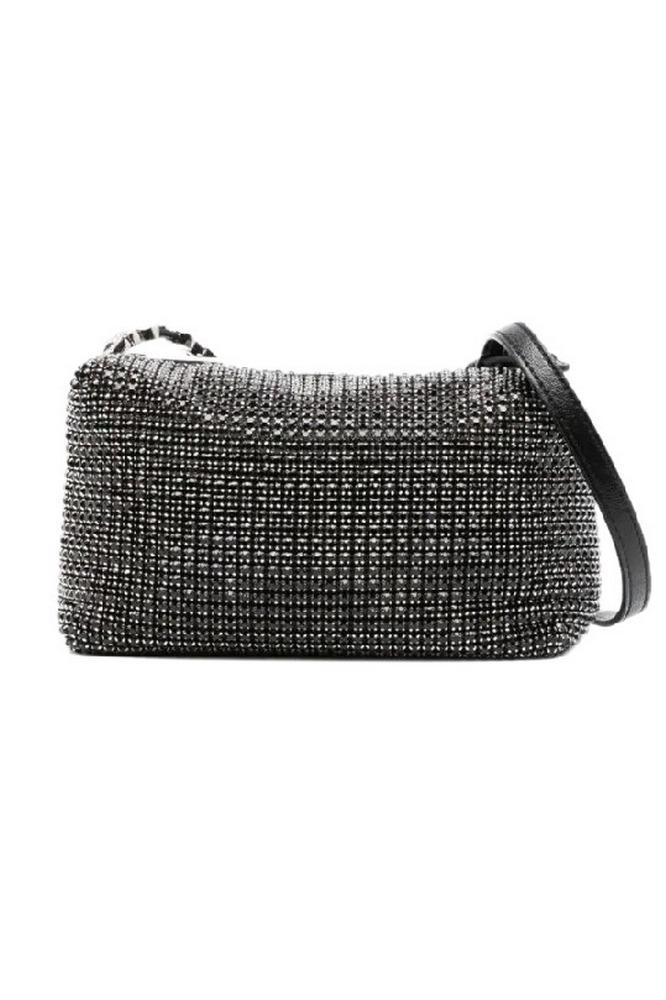 LIU JO SERA RHINESTONE EMBELLISHED SHOULDER BAG AF4305E0507 ΤΣΑΝΤΑ ΓΥΝΑΙΚΕΙΑ BLACK