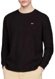 TOMMY JEANS REG WAFFLE L/S TEE ΜΠΛΟΥΖΑ ΑΝΔΡΙΚΗ BLACK