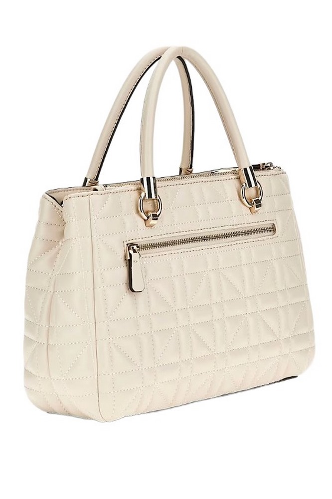 GUESS ASSIA HIGH SOCIETY SATCHEL ΤΣΑΝΤΑ ΓΥΝΑΙΚΕΙΑ STONE