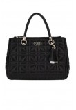 GUESS ASSIA HIGH SOCIETY SATCHEL ΤΣΑΝΤΑ ΓΥΝΑΙΚΕΙΑ BLACK