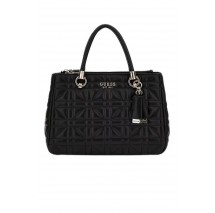 GUESS ASSIA HIGH SOCIETY SATCHEL ΤΣΑΝΤΑ ΓΥΝΑΙΚΕΙΑ BLACK