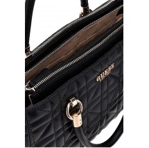 GUESS ASSIA HIGH SOCIETY SATCHEL ΤΣΑΝΤΑ ΓΥΝΑΙΚΕΙΑ BLACK