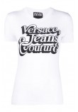 VERSACE JEANS COUTURE S LOGO SPEN CRYSTAL T-SHIRT ΓΥΝΑΙΚΕΙΟ WHITE