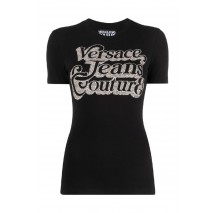 VERSACE JEANS COUTURE S LOGO SPEN CRYSTAL T-SHIRT ΓΥΝΑΙΚΕΙΟ BLACK