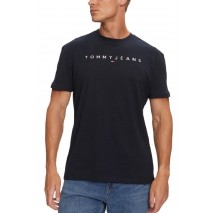 TOMMY JEANS REG LINEAR LOGO TEE EXT T-SHIRT ΜΠΛΟΥΖΑ ΑΝΔΡΙΚΗ NAVY