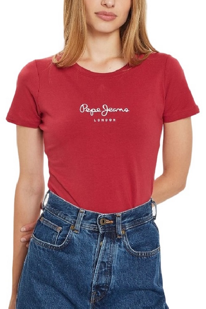 PEPE JEANS LONDON DROP 2 NEW VIRGINIA T-SHIRT ΜΠΛΟΥΖΑ ΓΥΝΑΙΚΕΙΑ RED