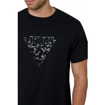 GUESS CN EMBROIDERED T-SHIRT ΜΠΛΟΥΖΑ ΑΝΔΡΙΚΗ BLACK