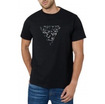 GUESS CN EMBROIDERED T-SHIRT ΜΠΛΟΥΖΑ ΑΝΔΡΙΚΗ BLACK