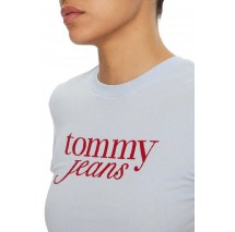 TOMMY JEANS SLIM ESSENTIAL LOGO TEE EXT T-SHIRT ΜΠΛΟΥΖΑ ΓΥΝΑΙΚΕΙΑ CIEL