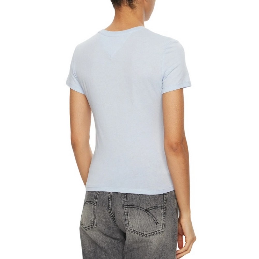 TOMMY JEANS SLIM ESSENTIAL LOGO TEE EXT T-SHIRT ΜΠΛΟΥΖΑ ΓΥΝΑΙΚΕΙΑ CIEL