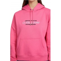 GUESS OVERSIZED AMERICAN TRADITION HOODIE ΦΟΥΤΕΡ ΜΠΛΟΥΖΑ ΓΥΝΑΙΚΕΙΑ FOYXIA