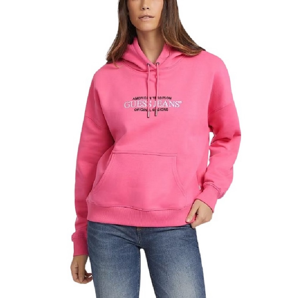 GUESS OVERSIZED AMERICAN TRADITION HOODIE ΦΟΥΤΕΡ ΜΠΛΟΥΖΑ ΓΥΝΑΙΚΕΙΑ FOYXIA