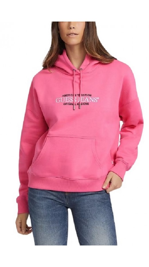 GUESS OVERSIZED AMERICAN TRADITION HOODIE ΦΟΥΤΕΡ ΜΠΛΟΥΖΑ ΓΥΝΑΙΚΕΙΑ FOYXIA