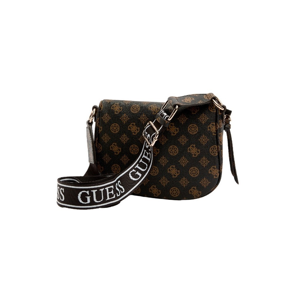 GUESS POWER PLAY SLING ΤΣΑΝΤΑ ΓΥΝΑΙΚΕΙΑ MOCHA