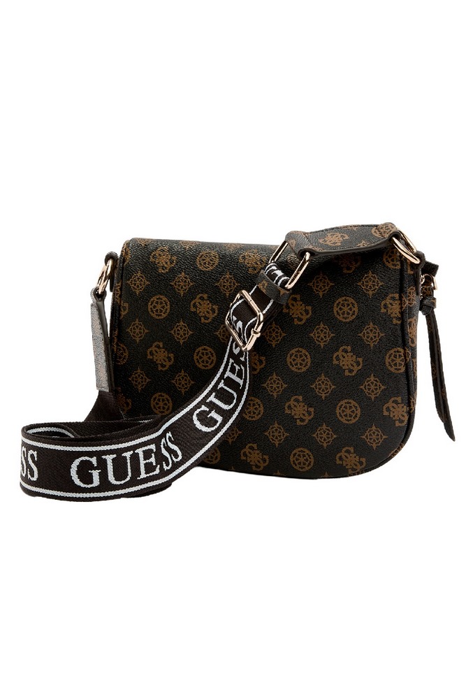 GUESS POWER PLAY SLING ΤΣΑΝΤΑ ΓΥΝΑΙΚΕΙΑ MOCHA